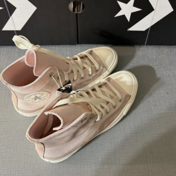 CONVERSE Chuck Taylor All Star Suede & Metallic Canvas High Top Sneaker MSRP$125 - Picture 1 of 16